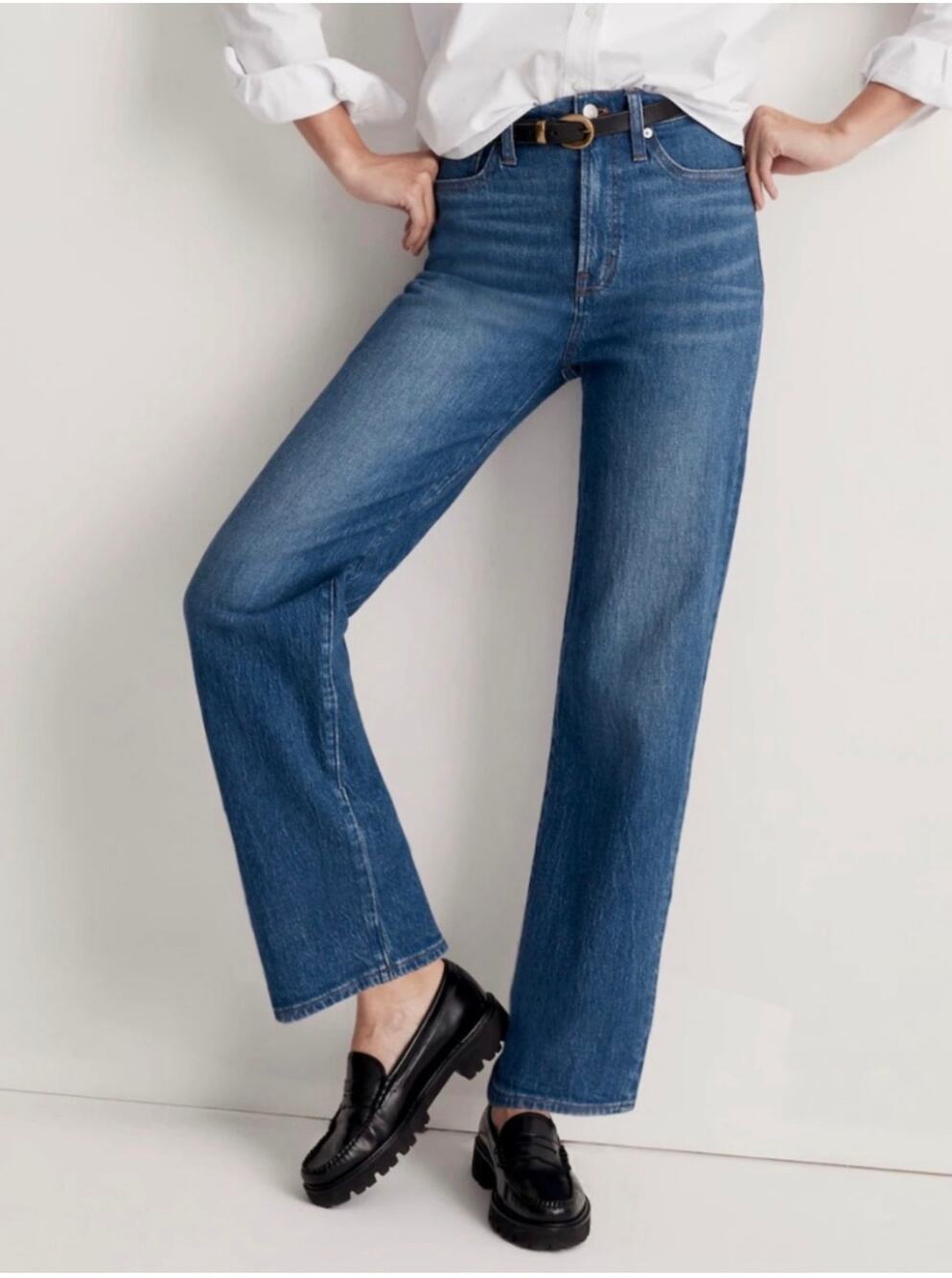 Madewell Jeans Women 29 Blue Perfect Vintage Wide Leg Leifland Wash Denim Slouch